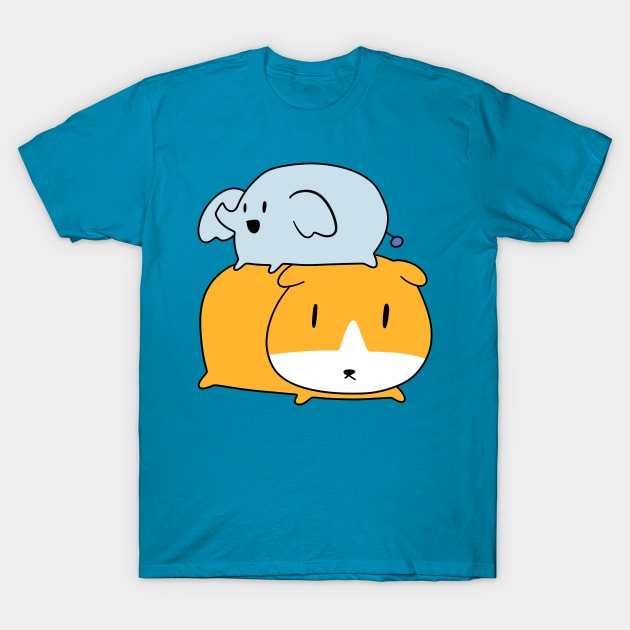 Little Elephant and Guinea Pig T-Shirt by saradaboru